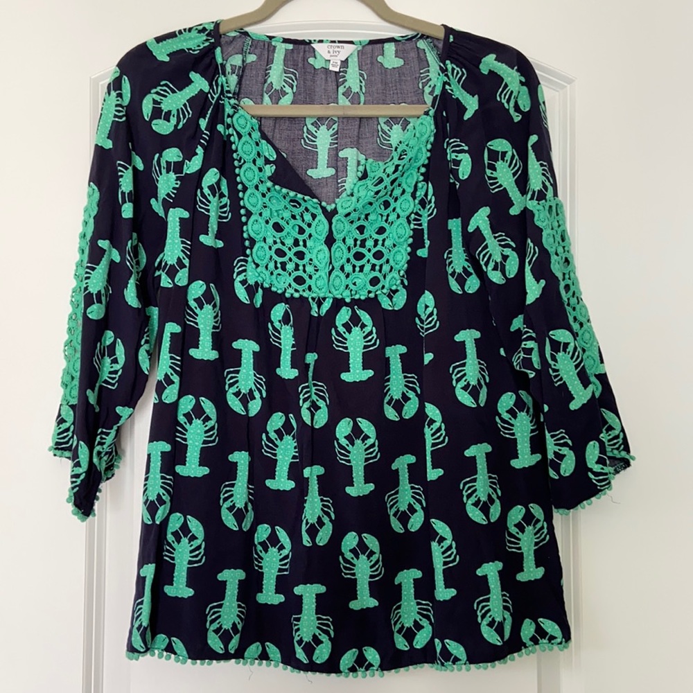 Crown & Ivy Lobster Blouse